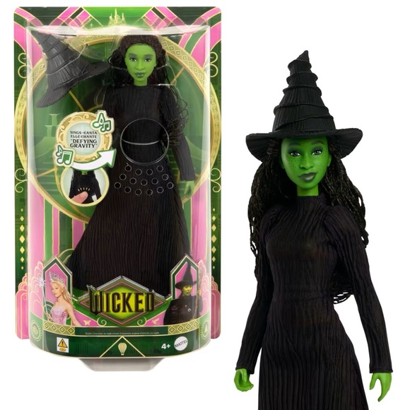MATTEL Wicked Movie Singing Elphaba RARE Doll - Recall URL Error Misprint - Picture 3 of 5
